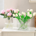 Ribbed Glass Vases, Modern Glass Vase by YANWE