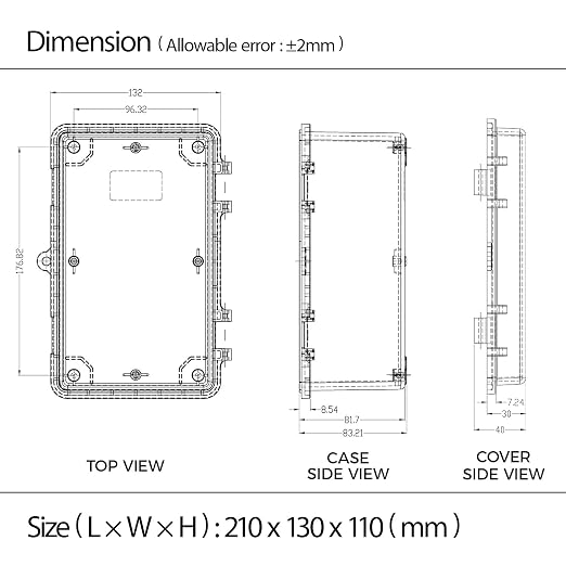 Junction Box IP67 Waterproof Electrical Box ABS Plastic Hinged Shell - Image 7