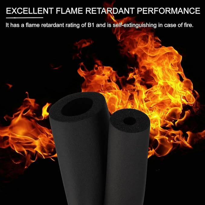 PATIKIL 1-11/16" ID x 6.6Ft Pipe Insulation Foam Tube, Pipe Cover Wrap Roll Bar - Image 3