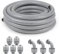 1/2inch 50ft Liquid-Tight Conduit and Connector Kit, Flexible Non Metallic by HoserememberElecoman
