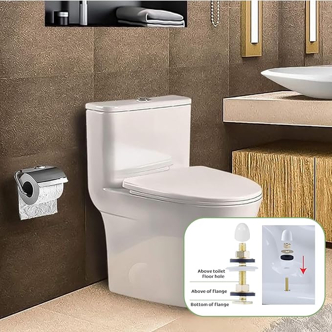 Toilet Flange with Wax Ring for Toilets Replacement Kit Includes Bolts PVC - Image 5