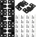 4 Pairs Stainless Steel Flush Mount Bracket Interlocking Headboard Hardware by WORFACE