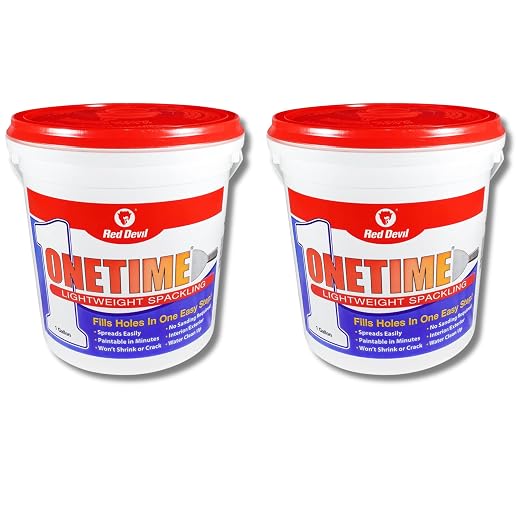 Red Devil 0541 ONETIME Lightweight Spackling, 1 Gallon, Made in USA by RedDevil