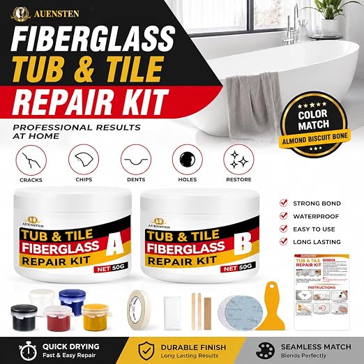 Bath Tub Repair Kit White, FiberglassTub and Shower Repair Kit - Image 2