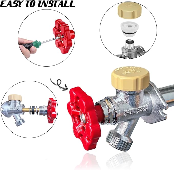Universal Outdoor Faucet Repair Kit, Anti-Siphon Frostproof Faucet Valve Hose - Image 7