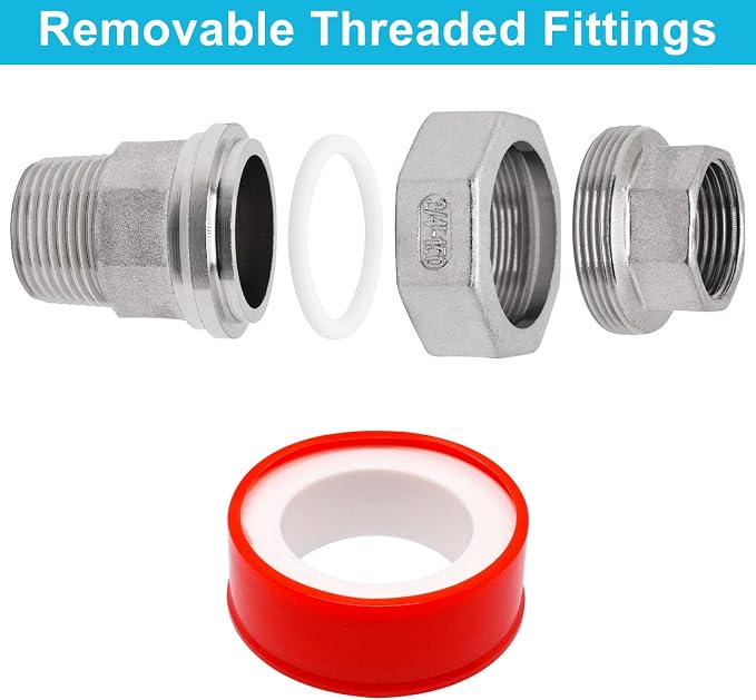 2PCS Cast Pipe Fittings Union, 3/4" NPT Male x 3/4" NPT Female 304 Stainless - Image 5