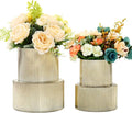Ribbed Glass Vases for Bouquet, Modern Vase for Living Room, Coffe Table by YANWE