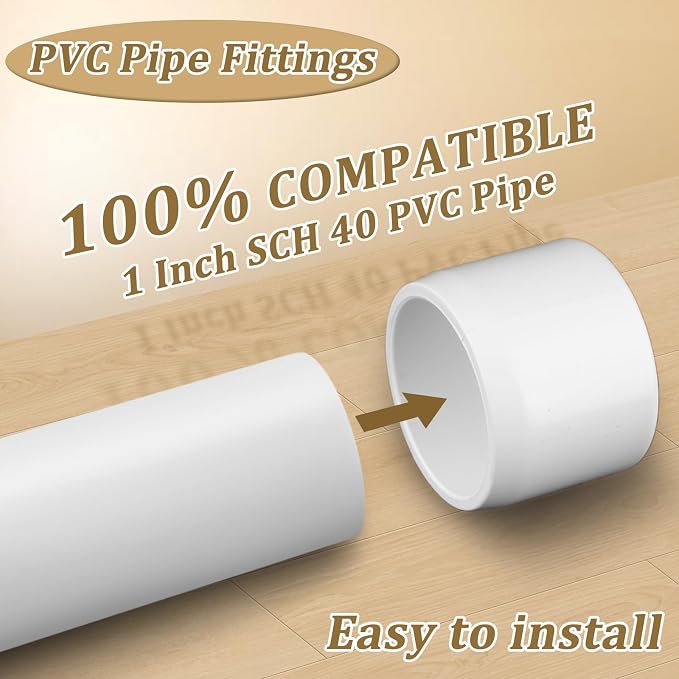 20 Pack 1" PVC Fittings End Cap, Furniture Grade 1 Inch PVC Pipe Fittings End - Image 3