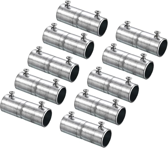 uxcell EMT Coupling, 20mm EMT Set Screw Coupling Conduit Fittings 63mm Length by uxcell