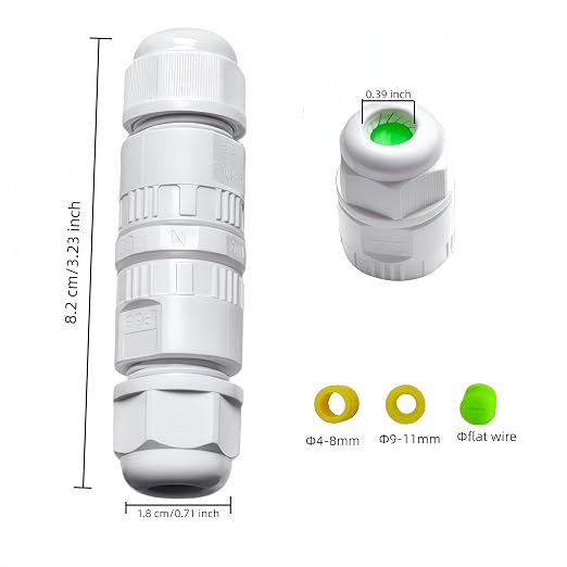 Waterproof 3PIN Wire Connector for Permanent Outdoor Lights, String Light - Image 3
