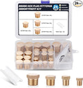 24PCS Brass Hex Pipe Plug Fittings, 1/8" 1/4" 3/8" 1/2" NPT Male | 1/8 Inch by Ailbiuko