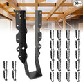 20Pcs Black 2x10 Joist Hangers for Wood, 18 Gauge Face Mount Joist Hanger by Levendor