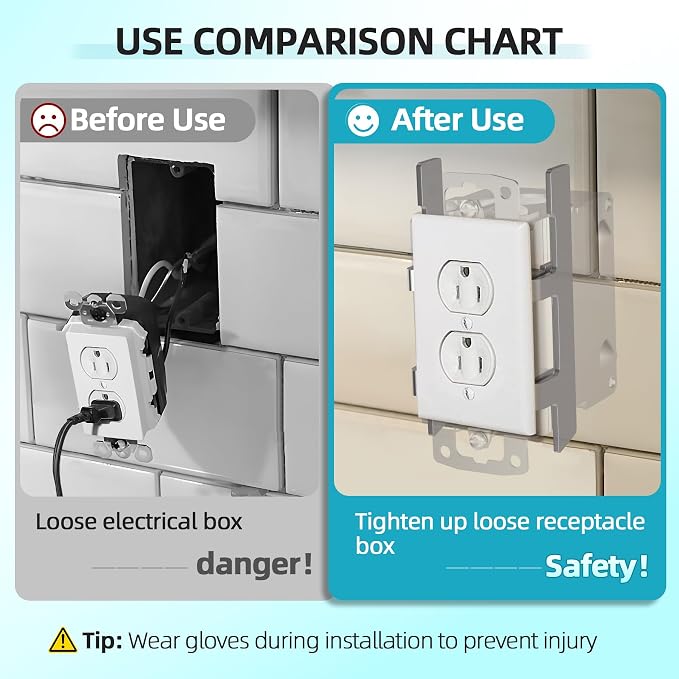 30 PCS Switch Box Straps, Electrical Box F Clips Support | Strap on Electrical - Image 6