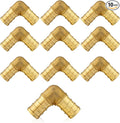 10PACK EFIELD 3/4 Inch Pex Elbow Barb Crimp Brass Fitting | by EFIELDPEXTUBING