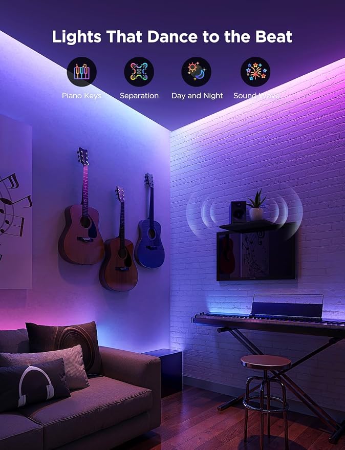 Govee RGBWWIC LED Strip Light 2 Pro 32.8ft, Smart Control, WiFi | Work - Image 4