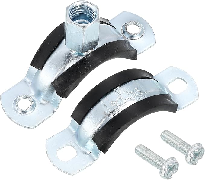 uxcell 20 Pcs Adjustable Pipe Bracket Clamp, 1-1/4" Wall Ceiling Mount Split - Image 3