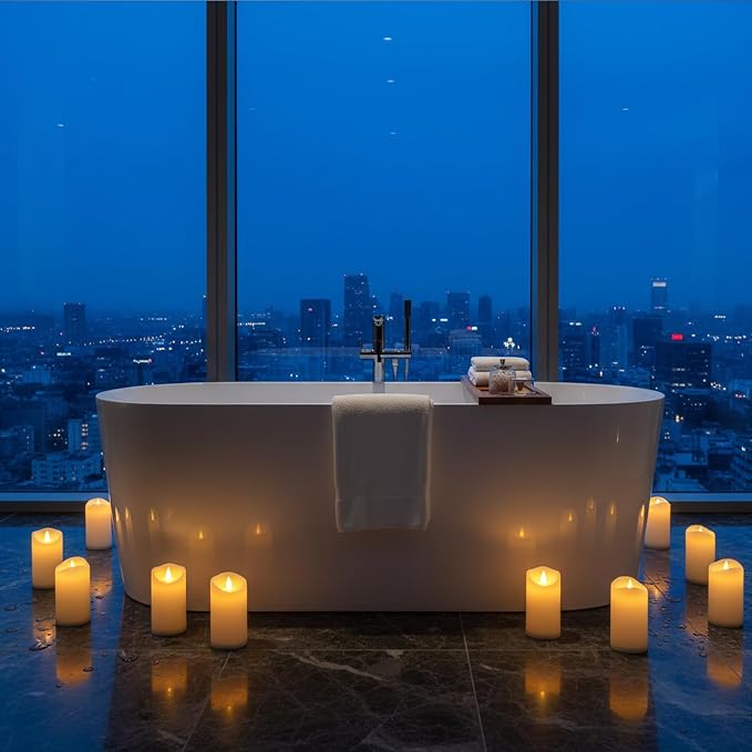 Artmarry Flameless Candles Outdoor Indoor Pillars Battery Operated Flickering - Image 7
