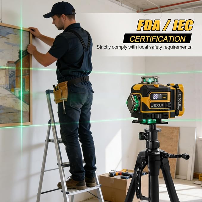 16 Line Laser Level, 4D Self Leveling Kit | - Image 7