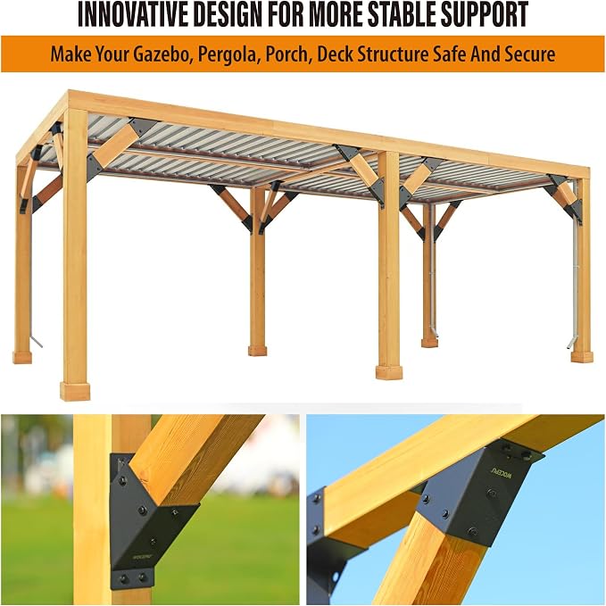 2pack 4x4 Degree Angle Support Brackets, - Image 4