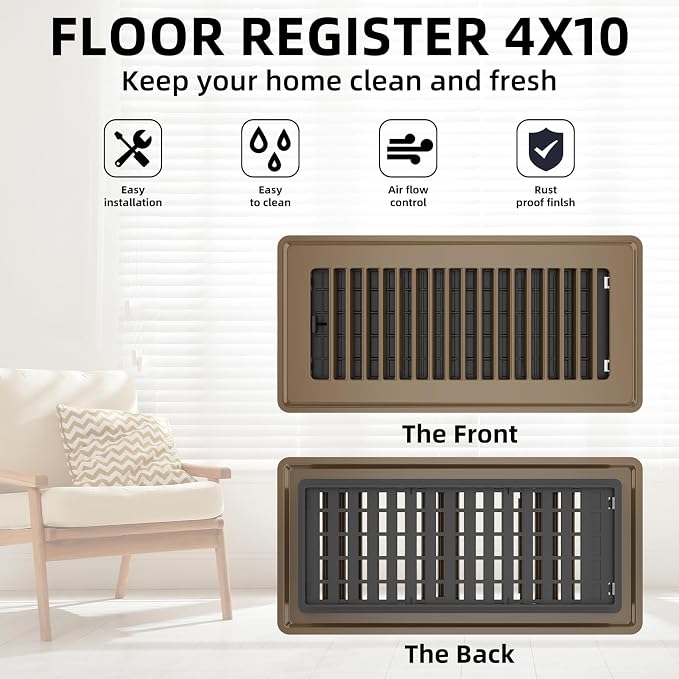 Floor Register 6x10, 6 Pack Floor Vent Covers - Image 4