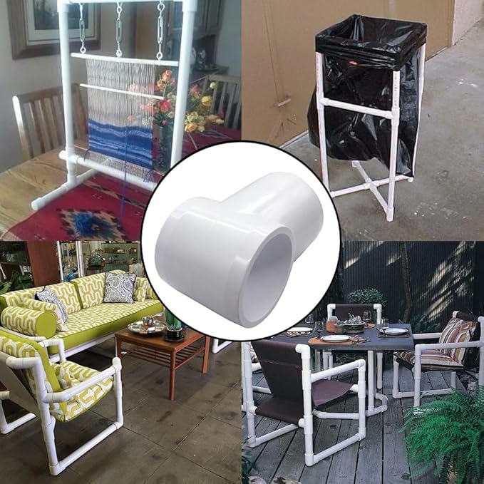 1“ Slip Tee PVC Fitting, Furniture Grade PVC DIY Connector - Image 5