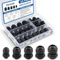 25 Pack Cable Gland Kit – IP68 Waterproof Nylon Cord Grip Connectors PG7 to PG16 by Unknown