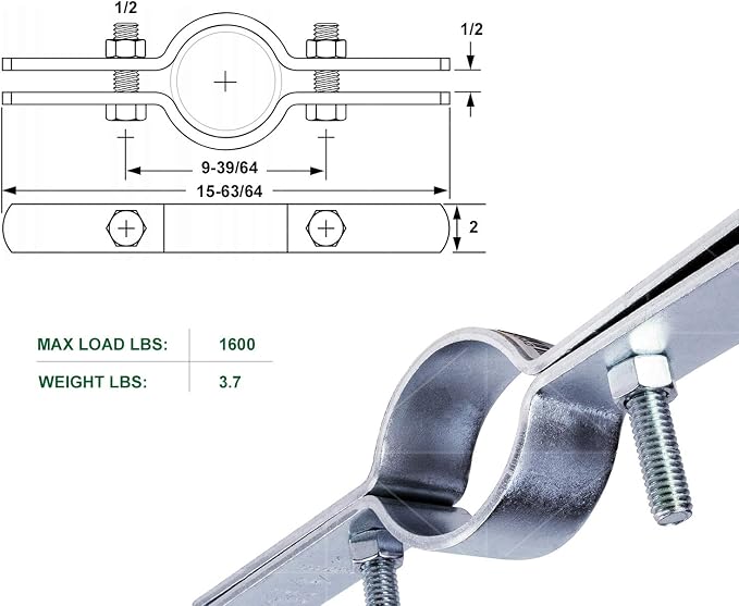 Highcraft DMST-HF06 Riser Clamp Vertical Pipe Hanger - Image 8
