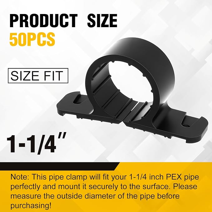 Briwooody 50 Pack 1 1/4 Inch Pipe Supports Suspension - Image 2