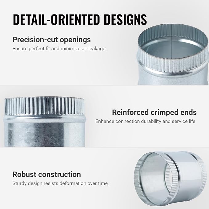 7 Inch Round Galvanized Steel Duct Connector - Image 3