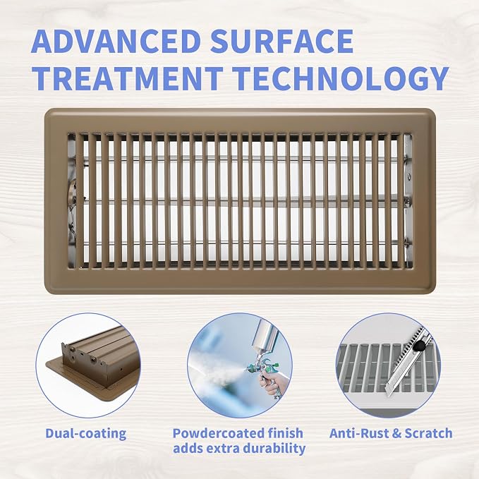 Howeall 6x14 Inch Floor Register 2 Pack - Image 3