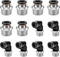 CNAODUN 12 Pcs Push to Connect Fittings 5/16 Inch Tube OD x 3/8 Inch NPT Thread by CNAODUN