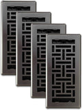 Decor Grates AJH410-GM Oriental Floor Register, 4x10 Inches, Gun Metal Finish by DecorGrates