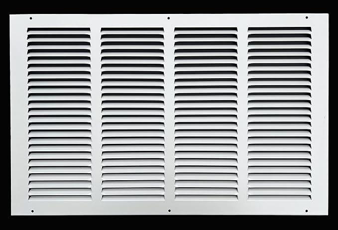 Fits 20x12 Duct Opening Stamped Steel Return Air Grille Vent Cover Grille - Image 2