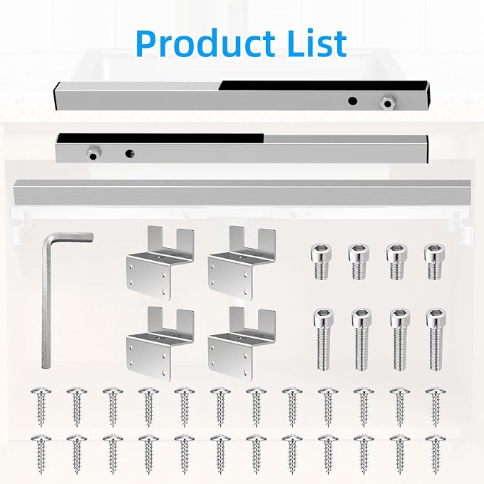 Qualward Undermount Sink Supports Brackets, Adjustable Undermount Sink Support - Image 8