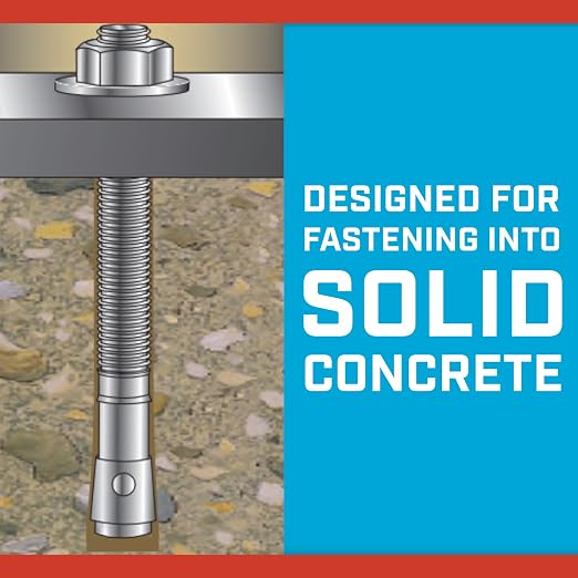 Red Head TruBolt 3/8 x 5 Wedge Concrete Anchors - Image 3