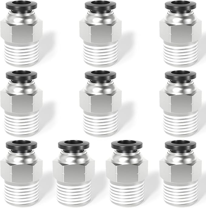 TAILONZ 10mm Tube OD x 1/4" NPT Male Straight Push to Connect Fitting 10pcs | - Image 8