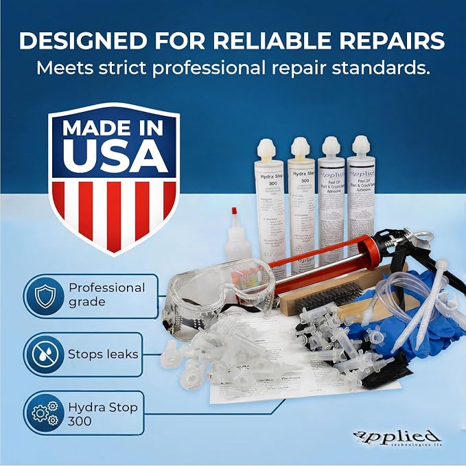 10ft Peel-Off Paste Foundation Crack Repair Kit, Hydra Stop 300 Polyurethane - Image 3