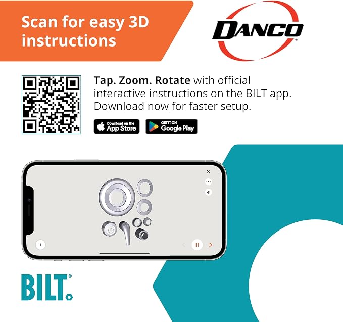 Danco 1-Handle Trim Kit for Delta Tub/Showers, Brushed Nickel - Image 2