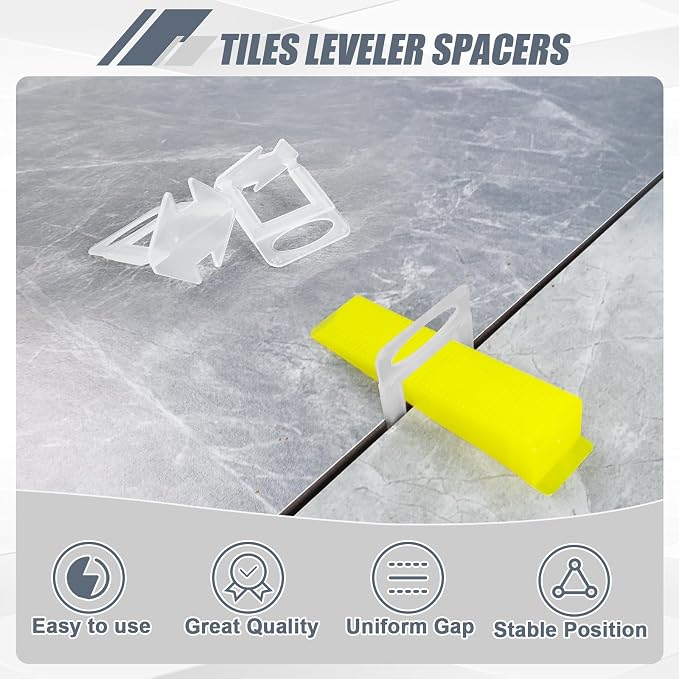 Storystore 400pcs Tile Leveling System Clips 1/8 Inch Tile Spacers | Tile - Image 6