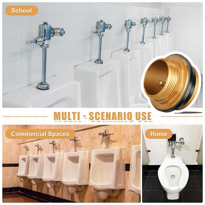 Zonon 1 Pcs 1-1/2 Inch 100% Brass Closet Spud Urinal Spud Flush Valve Parts - Image 5