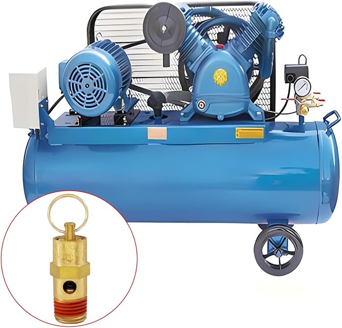 1/4 Inch NPT 175 PSI Brass Air Pressure Relief Safety Valve | Heavy Duty Brass - Image 4