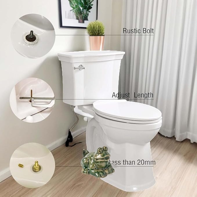 WANSHUNLMI Frog Toilet Floor Bolt Covers, Ceramic Frog Toilet Bolt Caps Cute - Image 5