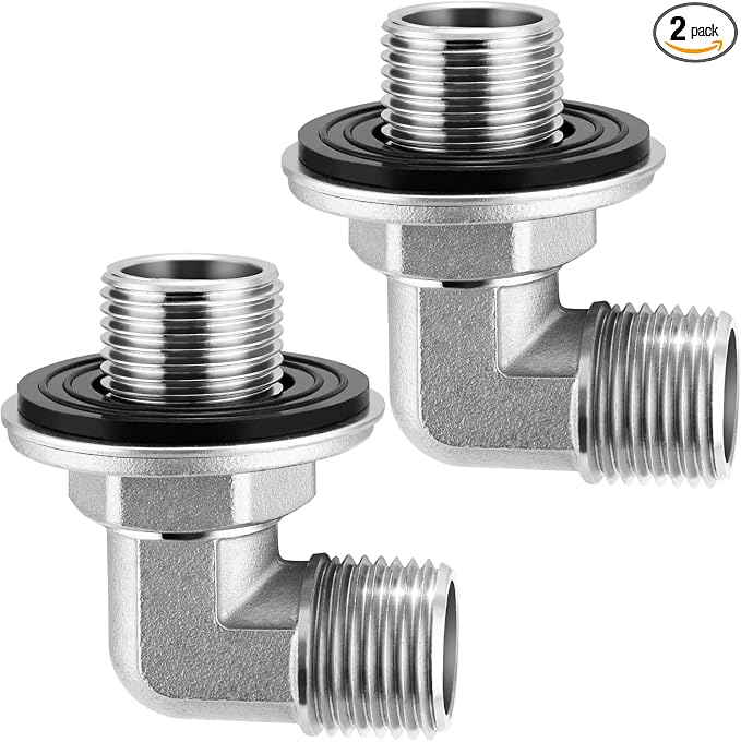 Wall Mount Commercial Faucet Installation Kit, 304 Stainless Steel 90 dergee by hgzaccompany