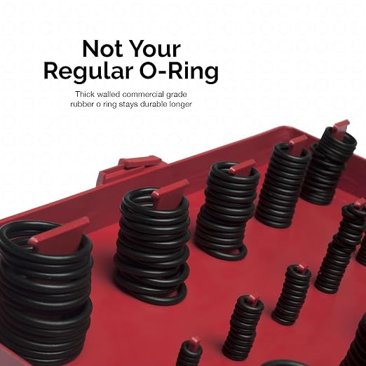 NEIKO 50444A Rubber O-Ring Assortment Kit, Buna-N Gasket Sealing Rings and - Image 2