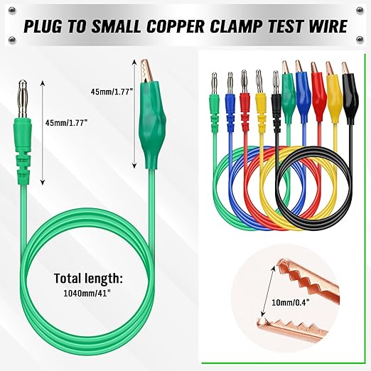 SWANLAKE 43-Piece Back Probe Kit, 30A Multi-Angle Test Probe, 4mm Banana Plug - Image 4