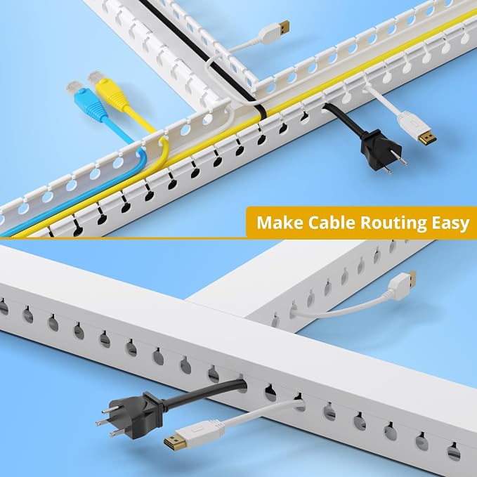 1.2" H x 1.6" W Cable Management Raceway, 132in Under Desk Channel, 16.5in Each - Image 5