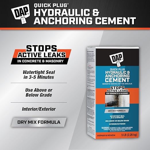 Dap 14086 Quick Plug 5 lb Hydraulic Cement - Image 2