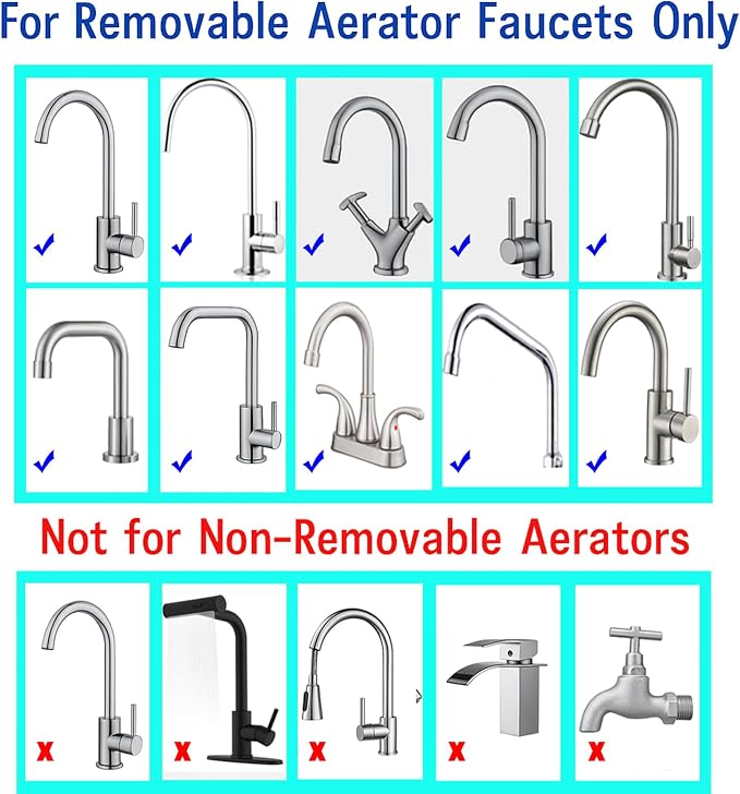 7 PCS Female Thread Faucet Adapter Kit, Sink Faucet Aerator Adapter | Female - Image 6