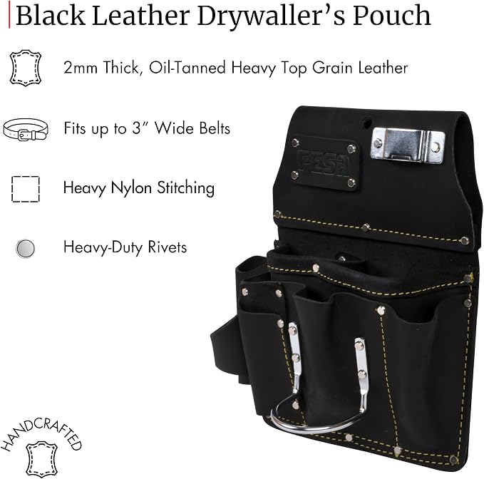 FESA Leather Drywaller's Tool Pouch - Image 2