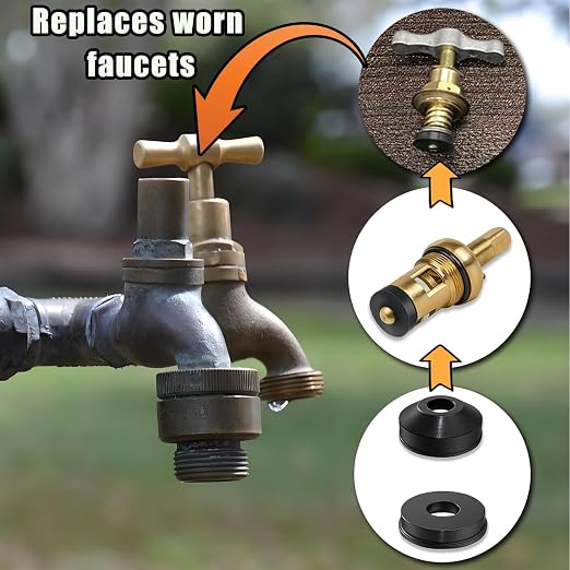48 PCS Faucet Washer Assortment Kit Outdoor Faucet Repair Kit - Image 5